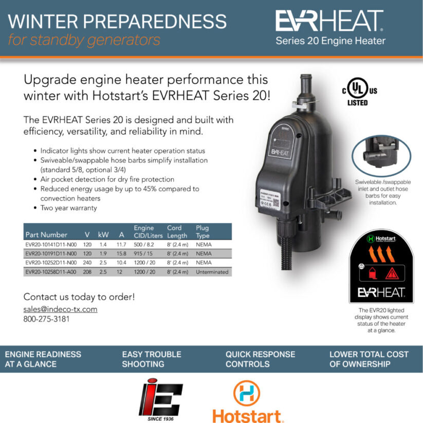 Hotstart's EVRHEAT Series 20 Engine Heater